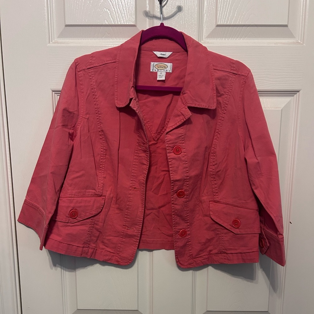 EUC Talbots 12P Coral Button-Front Casual Jacket